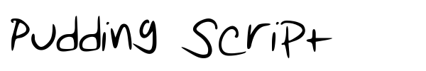 Pudding Script font preview